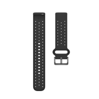 Polar Silicone Wrist band, 20 mm, S-L, Black/Grey Polar Silicone Wrist band, 20 mm, S-L, Black/Grey