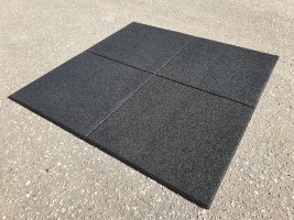 SBR rubber flooring, 100x100cm, thickness: 15 mm, black