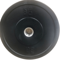 Gravity R Black Rubber bumper plate with stainless steel ring Gravity R Black Rubber bumper plate with stainless steel ring